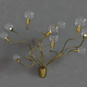 Thomas Edison Bulbs Chandelier 3d model