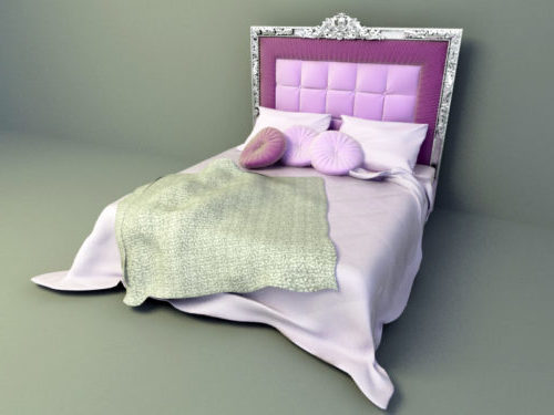 Elegantní růžový design postele