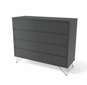 Model 3d Perabotan Grey Chest Of Drawers Furniture