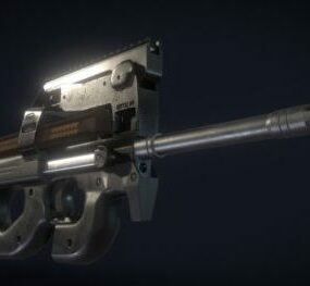 Sniper Gun Ps90 3d model
