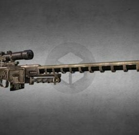 Fallout Sniper Rifle Gun דגם תלת מימד