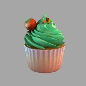 Ausgefallenes Cupcake-Food-3D-Modell