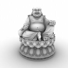 Stone Buddha Statue V1 3d model