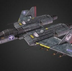 3D model stíhacího letadla Federace Strike