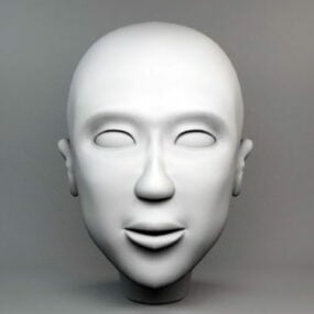 Female Head Sculpture 3d model