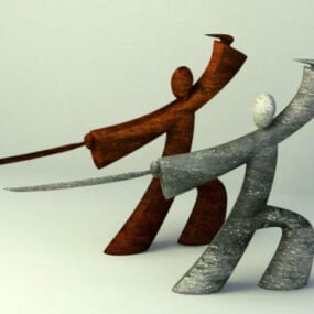 Τρισδιάστατο μοντέλο διακόσμησης χαρακτήρων Sword Figure