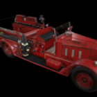 Винтажная пожарная машина