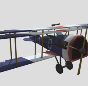 Cartoon Airplane Skycar 3d model