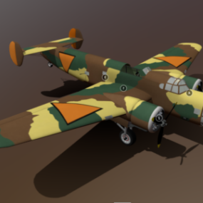 Fokker Bomber Aircraft 3d model