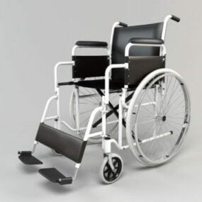 Modelo 3D de design de cadeira de rodas dobrável