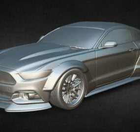 Diseño conceptual del Ford Mustang modelo 3d
