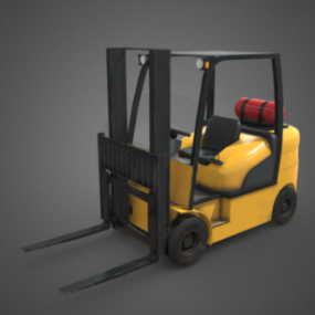 Yellow Forklift Truck 3d model