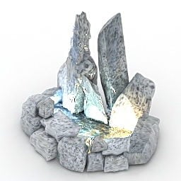 Fountain Stone Decoration 3d model