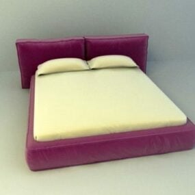 Vollständig gepolstertes 3D-Modell der Bettmöbel