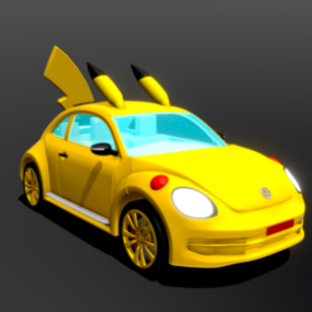 Pikachu Car 3d model