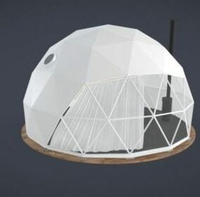 דגם תלת מימד גדול Glamping Dome