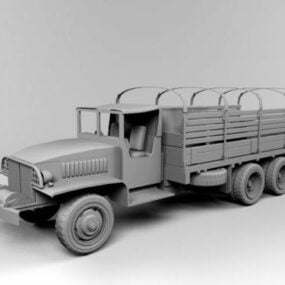 3d модель військової вантажівки Gmc