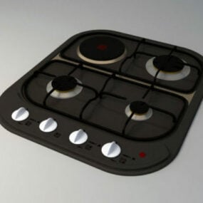 Газова плита Black Pad 3d модель