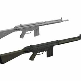Weapon Hk-g3a3 Rifle Gun 3d model