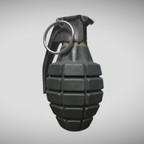 Modello 3d dell'arma per granata a mano