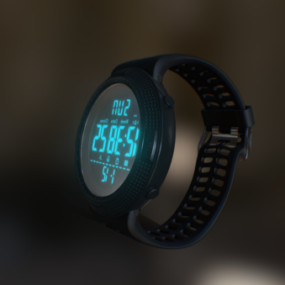 Zaawansowany technologicznie model zegarka ręcznego 3D