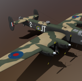 3D-model van Halifax-vliegtuigen