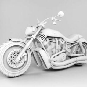 Model 3d Sepeda Motor Cruiser Harley Davidson