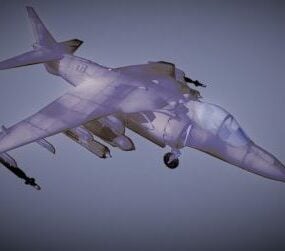 Model 3d Pesawat Harrier