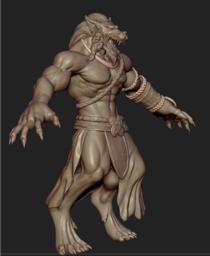 Human Werewolf Character