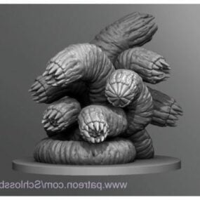 Hydra Worm Figurine 3d-modell