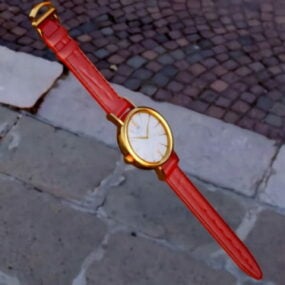 Model 3D złotego zegarka Iwc