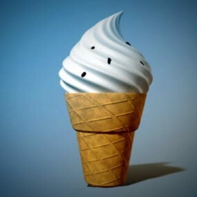 Ice Cream Cone Food 3d-modell