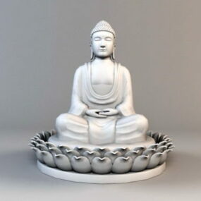 Indian Buddha Statue V1 3d model