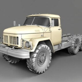 Modelo 3d de veículo caminhão betoneira