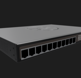 3D-Modell des Internet-Server-Racks