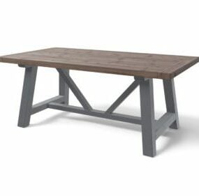 Pine Large Dining Table 3d model