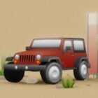 Lowpoly Amerykański Jeep