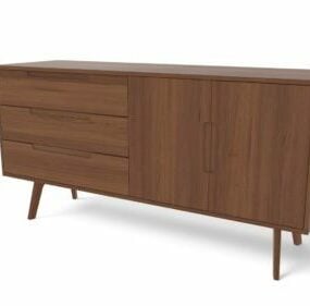 Dark Oak Sideboard Furniture 3d model