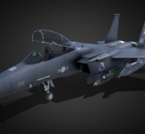 Modelo 3D de design de aeronaves de caça a jato