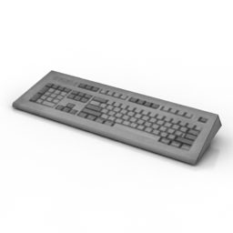 Grey Analog Pc Keyboard 3d model