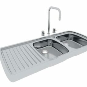 Stainless Steel Kitchen Sink 3d model