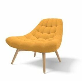3д модель желтого стула Колтон