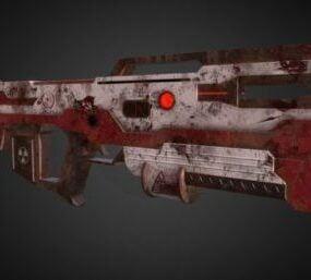 Model 3D pistoletu Kraken Gun w klimatach science-fiction