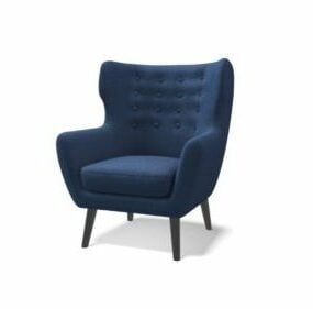 نموذج ثلاثي الأبعاد للكرسي ذو الجناح الأزرق من كوبريك