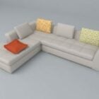 Diseño de esquina de sofá en forma de L