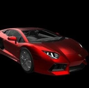 Model 3d Kereta Lamborghini Aventador yang realistik
