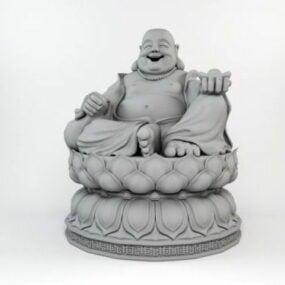 Chinese Laughing Buddha Statue V1 3d model