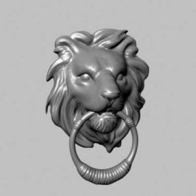 Lion Knocker Door Sculpt 3D-model