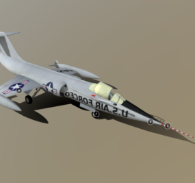 Avion de chasse Lockheed F104 Starfighter modèle 3D