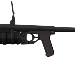 Lowpoly Senjata Rgm Gun model 3d